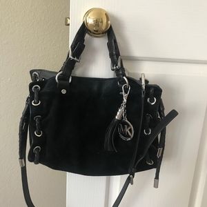 Michael Kors Satchel Purse Black Suede